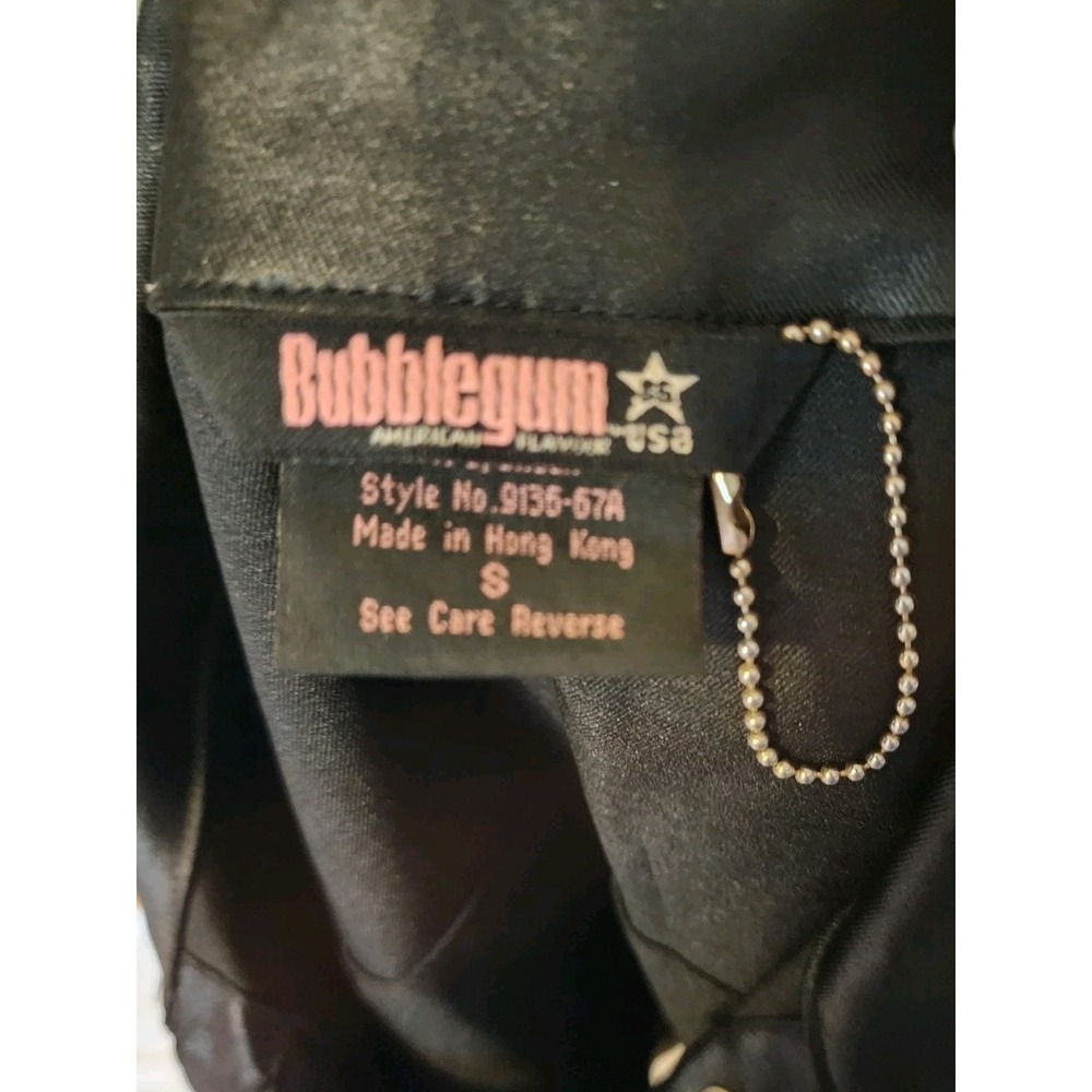 Bubblegum American Flavor‎ USA  Vintage Black Button Up Stretch Womens Small - Picture 7 of 9